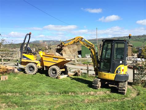 mini digger and dumper|small garden diggers for hire.